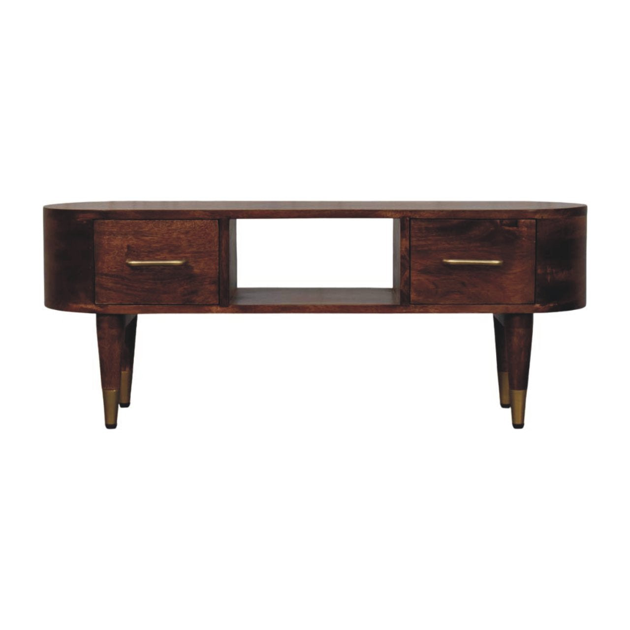 Valenza Curved Media Console - product view